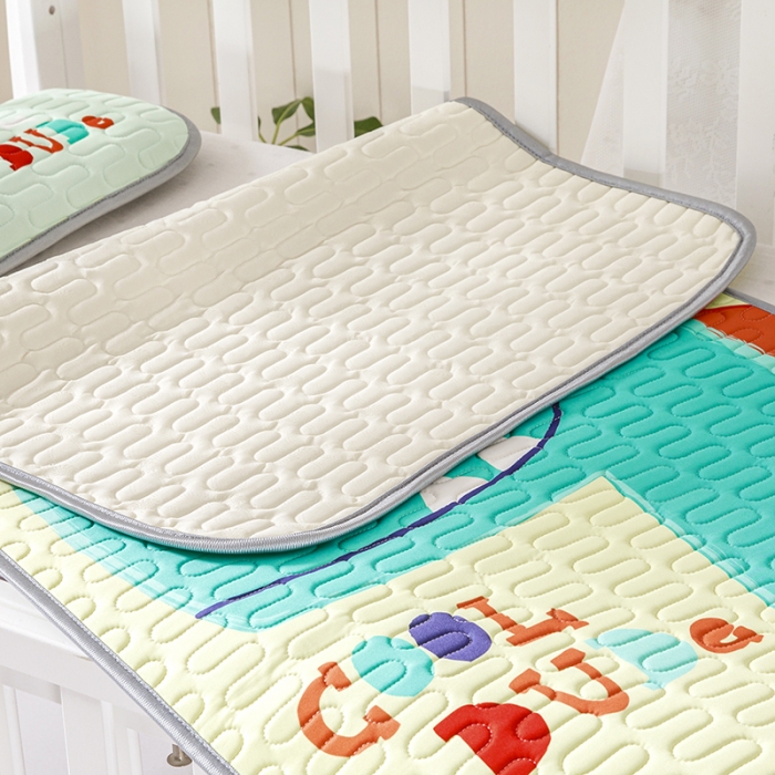 91家纺网 家纺一手货源 找家纺 小芽家居 2024新款儿童乳胶凉席卡通 恐龙