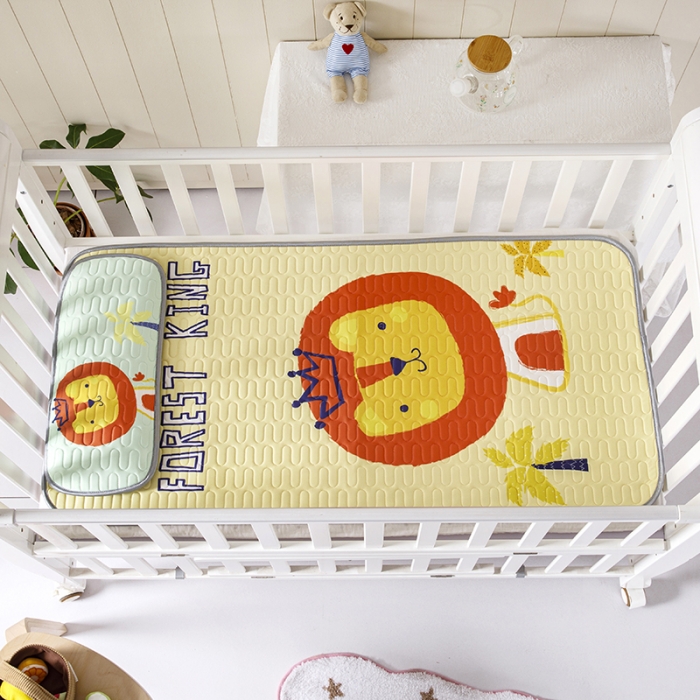 91家纺网 家纺一手货源 找家纺 小芽家居 2024新款儿童乳胶凉席卡通 狮子王