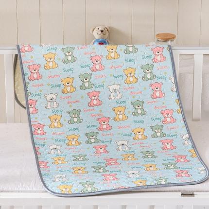 91家纺网 家纺一手货源 找家纺 小芽家居 2024新款儿童乳胶凉席卡通 睡睡熊