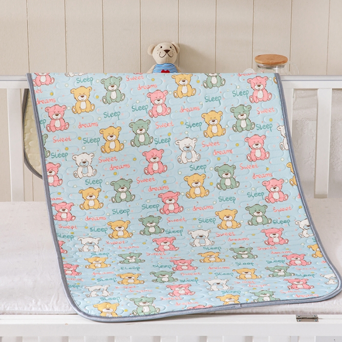 91家纺网 家纺一手货源 找家纺 小芽家居 2024新款儿童乳胶凉席卡通 睡睡熊