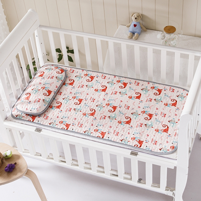 91家纺网 家纺一手货源 找家纺 小芽家居 2024新款儿童乳胶凉席卡通 贪吃猫