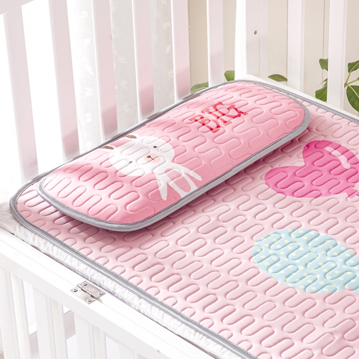 91家纺网 家纺一手货源 找家纺 小芽家居 2024新款儿童乳胶凉席卡通 兔子