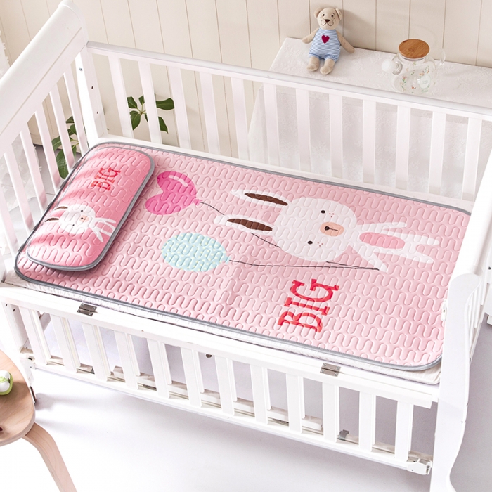 91家纺网 家纺一手货源 找家纺 小芽家居 2024新款儿童乳胶凉席卡通 兔子