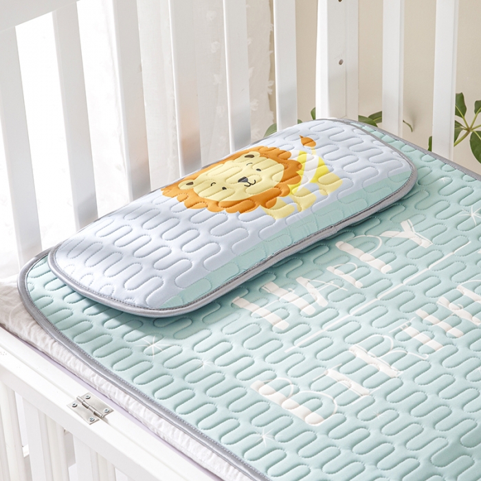 91家纺网 家纺一手货源 找家纺 小芽家居 2024新款儿童乳胶凉席卡通 小狮子