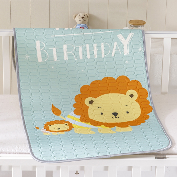 91家纺网 家纺一手货源 找家纺 小芽家居 2024新款儿童乳胶凉席卡通 小狮子