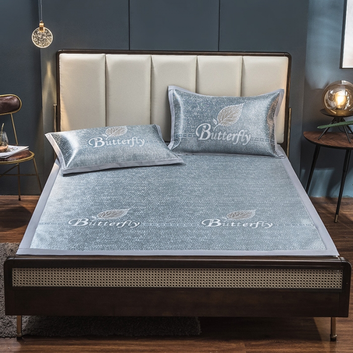 91家纺网 家纺一手货源 找家纺 全季家居 2021新款900D高精密三色维冰丝凉席 几叶