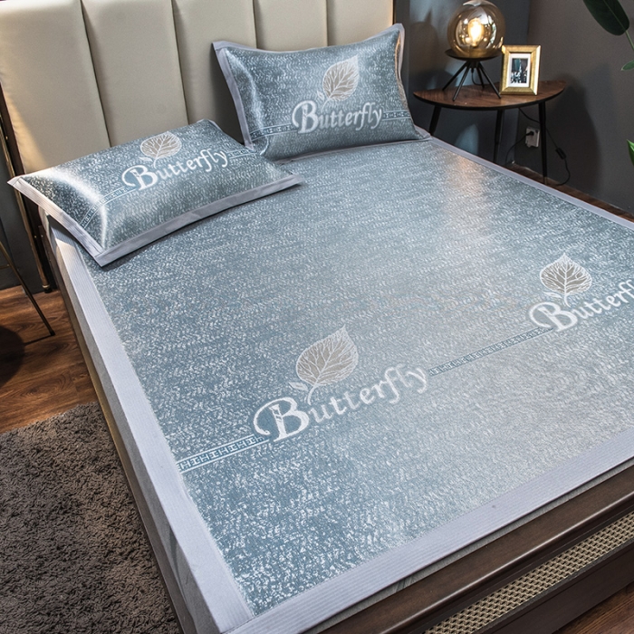 91家纺网 家纺一手货源 找家纺 全季家居 2021新款900D高精密三色维冰丝凉席 几叶