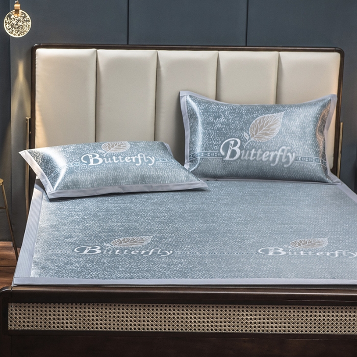 91家纺网 家纺一手货源 找家纺 全季家居 2021新款900D高精密三色维冰丝凉席 几叶