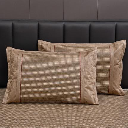 91家纺网 家纺一手货源 找家纺 小牛 2021新款冰藤对称枕套 冰藤星光银咖对称凉枕套