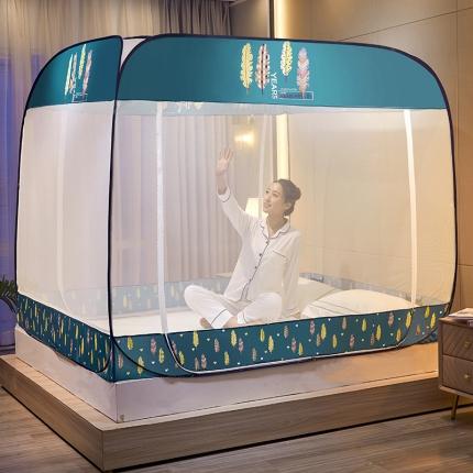 91家纺网 家纺一手货源 找家纺 （总）卓尔居 2022年新款大顶免安装全底床笠款蚊帐