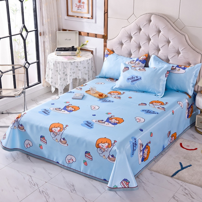 91家纺网 家纺一手货源 找家纺 （总）甜之梦家纺 2025新款印花冰丝单品凉席床单款