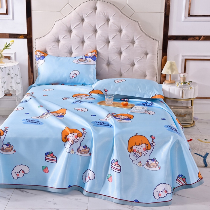 91家纺网 家纺一手货源 找家纺 （总）甜之梦家纺 2025新款印花冰丝单品凉席床单款