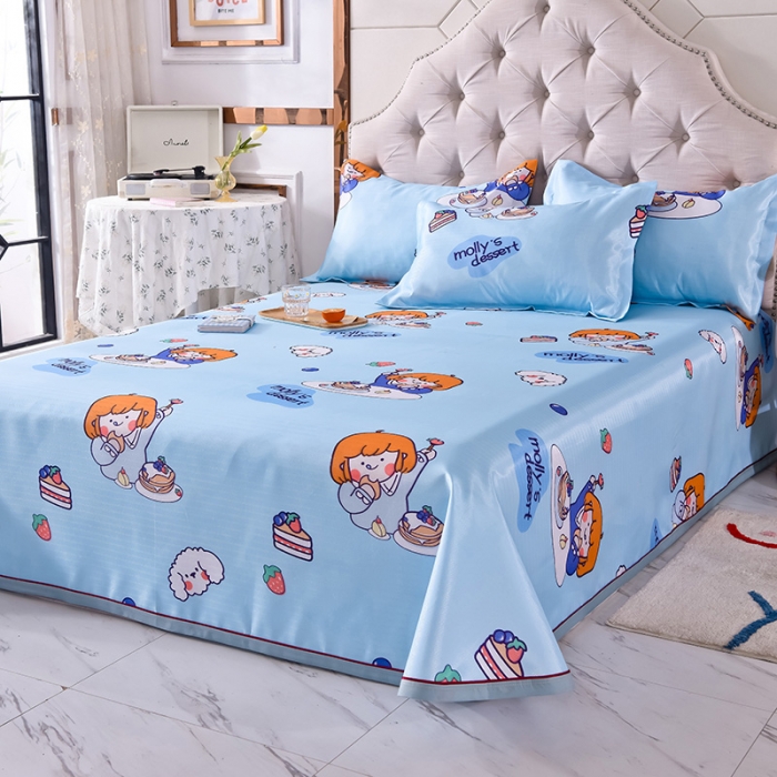 91家纺网 家纺一手货源 找家纺 （总）甜之梦家纺 2025新款印花冰丝单品凉席床单款