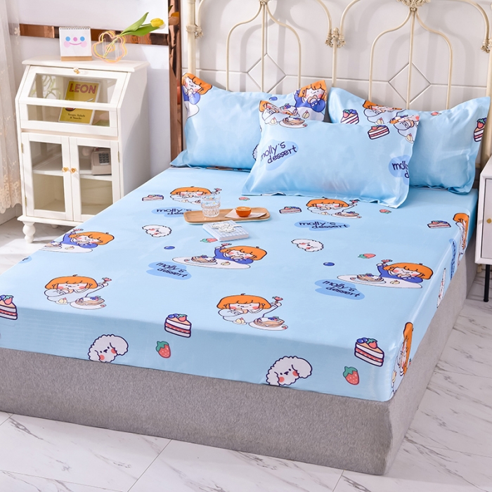 91家纺网 家纺一手货源 找家纺 （总）甜之梦家纺 2025新款印花冰丝单品凉席床笠款