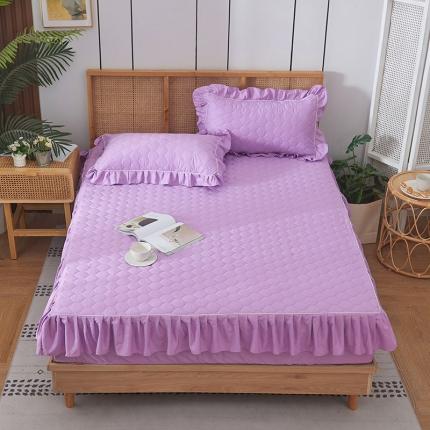 91家纺网 家纺一手货源 找家纺 （总）爱妮玖玖 2021新款素色夹棉床笠