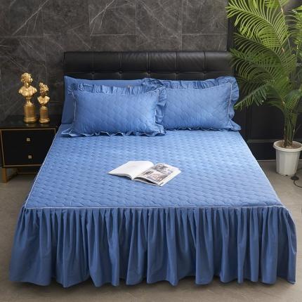 91家纺网 家纺一手货源 找家纺 （总）爱妮玖玖 2021新款素拼夹棉床裙