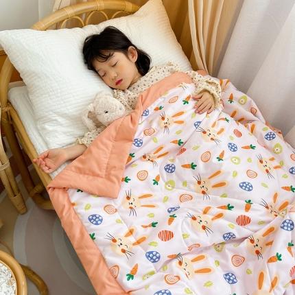 91家纺网 家纺一手货源 找家纺 嗨生活 2021新款水洗棉儿童夏被幼儿园夏被单人夏被萝卜兔