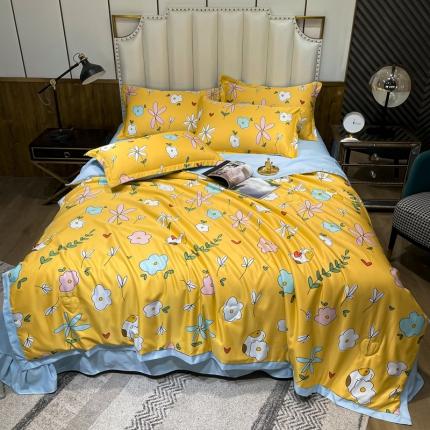 91家纺网 家纺一手货源 找家纺 (总) 雨洋 2025新款乐感丝夏被四件套