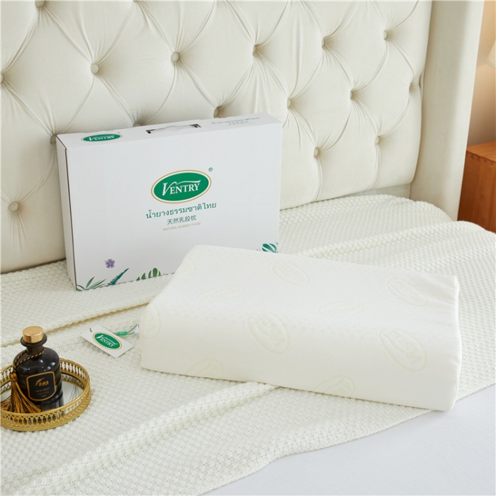 91家纺网 家纺一手货源 找家纺 ventry泰国天然乳胶枕成人平面V牌乳胶枕头