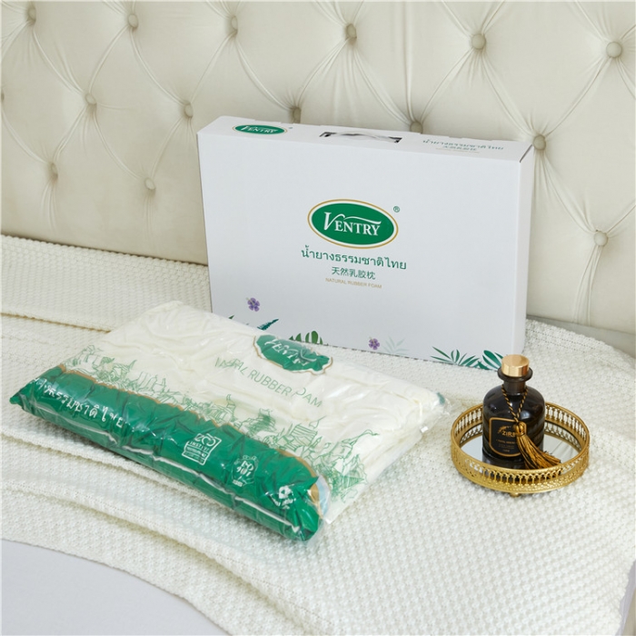 91家纺网 家纺一手货源 找家纺 ventry泰国天然乳胶枕成人平面V牌乳胶枕头