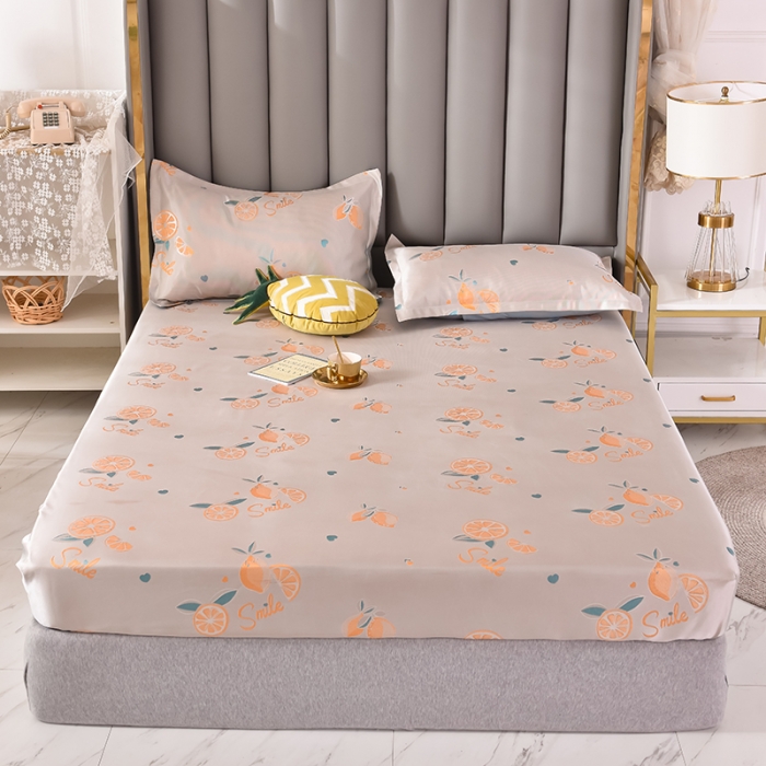 91家纺网 家纺一手货源 找家纺 甜之梦家纺 2025新款提花凉席单品床笠款三件套醇柠檬