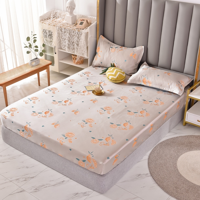 91家纺网 家纺一手货源 找家纺 甜之梦家纺 2025新款提花凉席单品床笠款三件套醇柠檬