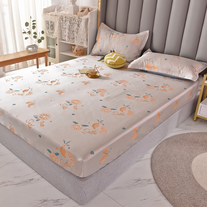 91家纺网 家纺一手货源 找家纺 甜之梦家纺 2025新款提花凉席单品床笠款三件套醇柠檬