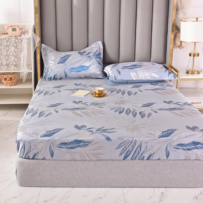 91家纺网 家纺一手货源 找家纺 甜之梦家纺 2025新款提花凉席单品床笠款三件套陌上花开