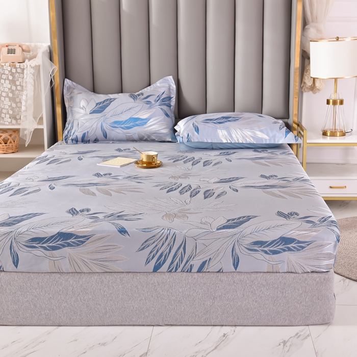 91家纺网 家纺一手货源 找家纺 甜之梦家纺 2025新款提花凉席单品床笠款三件套陌上花开