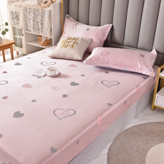 91家纺网 家纺一手货源 找家纺 甜之梦家纺 2025新款提花凉席单品床笠款三件套心雨恋