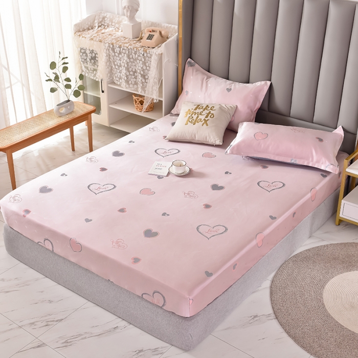 91家纺网 家纺一手货源 找家纺 甜之梦家纺 2025新款提花凉席单品床笠款三件套心雨恋