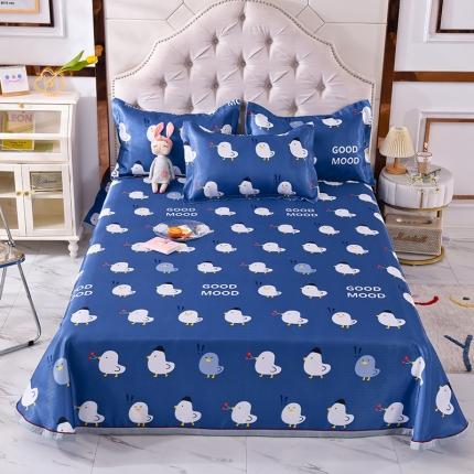 甜之梦家纺 2025新款印花冰丝单品凉席床单款萌鸡日记