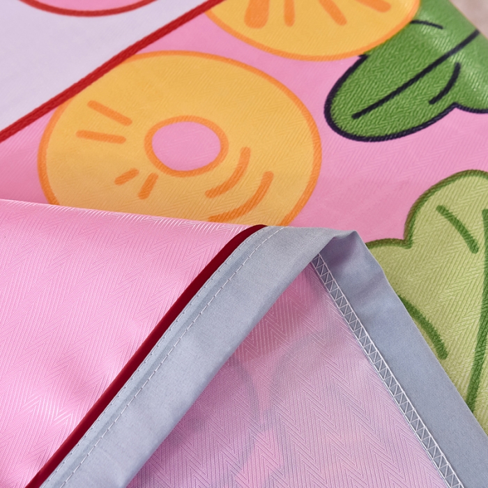 91家纺网 家纺一手货源 找家纺 甜之梦家纺 2025新款印花冰丝单品凉席床单款水果乐园粉