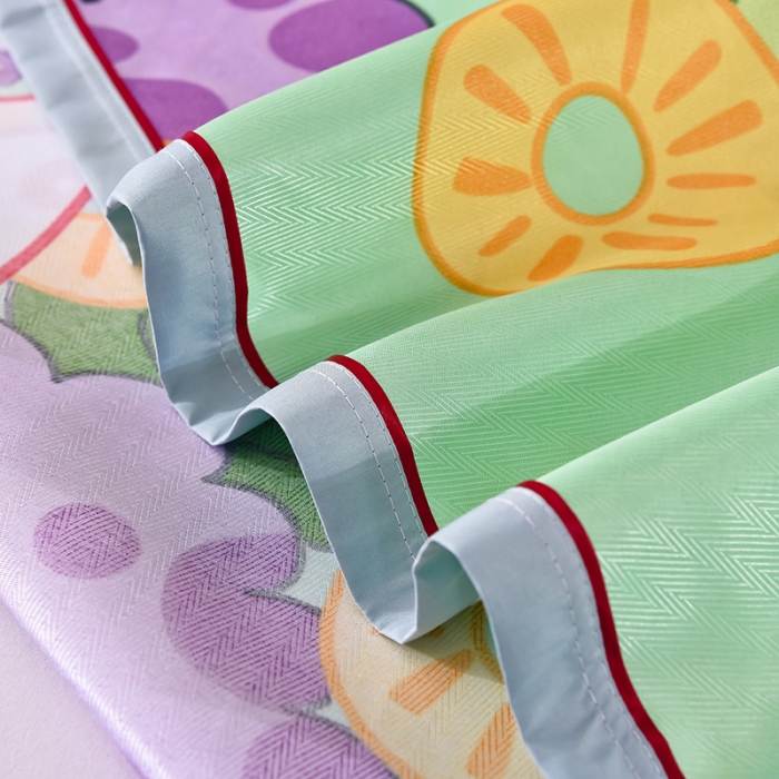 91家纺网 家纺一手货源 找家纺 甜之梦家纺 2025新款印花冰丝单品凉席床单款水果乐园绿