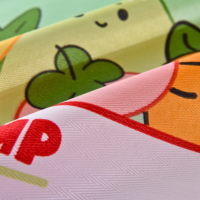 91家纺网 家纺一手货源 找家纺 甜之梦家纺 2025新款印花冰丝单品凉席床单款水果乐园绿