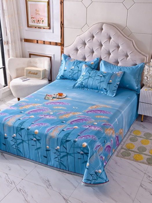 91家纺网 家纺一手货源 找家纺 甜之梦家纺 2025新款印花冰丝单品凉席床单款水梦瑶