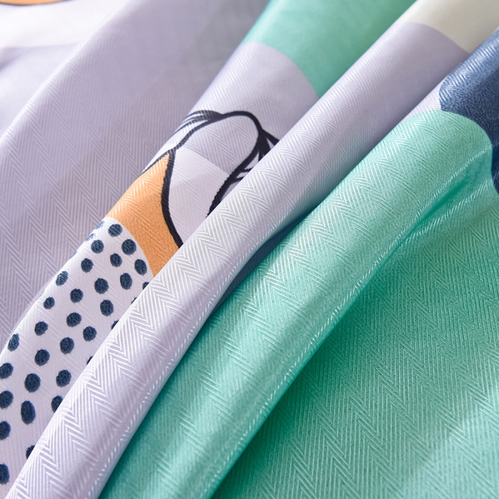 91家纺网 家纺一手货源 找家纺 甜之梦家纺 2025新款印花冰丝单品凉席床单款夏日柠檬灰