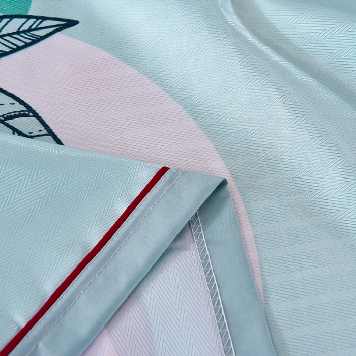 91家纺网 家纺一手货源 找家纺 甜之梦家纺 2025新款印花冰丝单品凉席床单款夏日柠檬绿