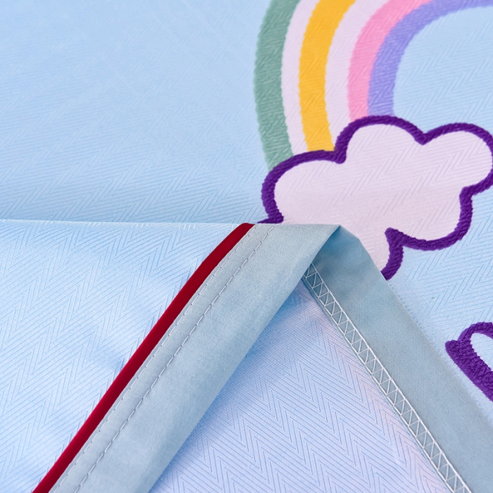 91家纺网 家纺一手货源 找家纺 甜之梦家纺 2025新款印花冰丝单品凉席床单款夏日童年蓝