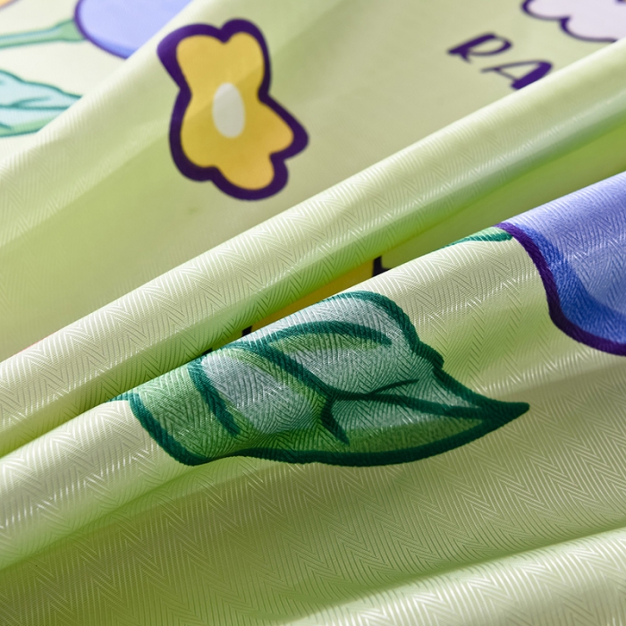 91家纺网 家纺一手货源 找家纺 甜之梦家纺 2025新款印花冰丝单品凉席床单款夏日童年绿