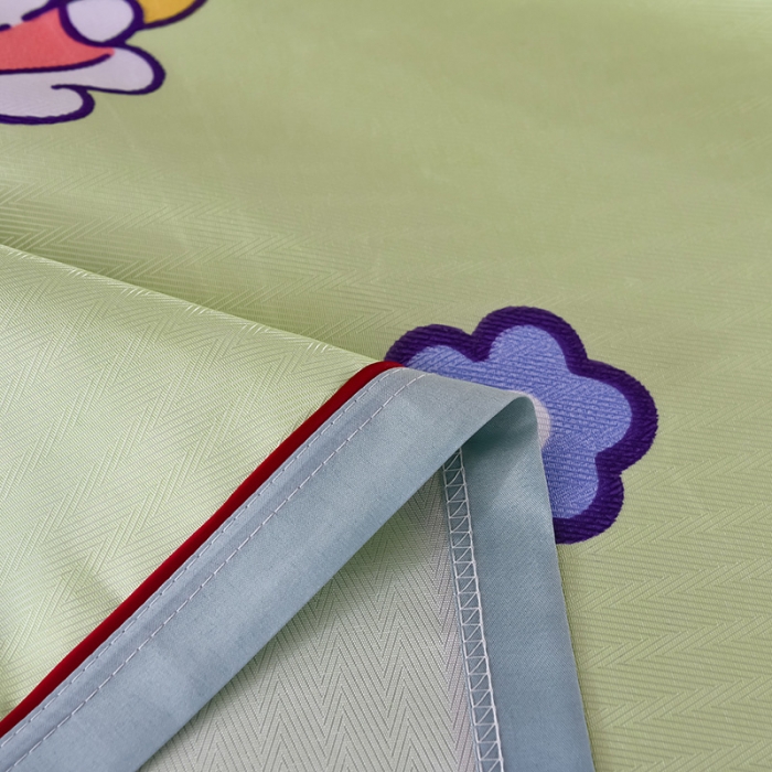 91家纺网 家纺一手货源 找家纺 甜之梦家纺 2025新款印花冰丝单品凉席床单款夏日童年绿