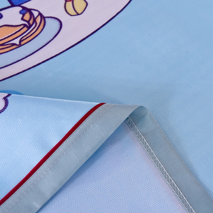 91家纺网 家纺一手货源 找家纺 甜之梦家纺 2025新款印花冰丝单品凉席床单款小明同学蓝