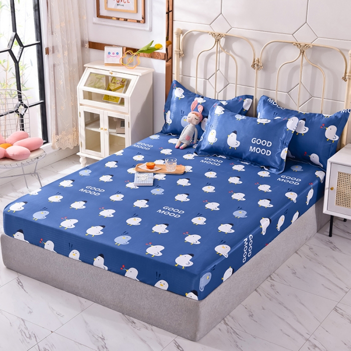 91家纺网 家纺一手货源 找家纺 甜之梦家纺 2025新款印花冰丝单品凉席床笠款萌鸡日记