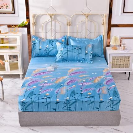 甜之梦家纺 2025新款印花冰丝单品凉席床笠款水梦瑶