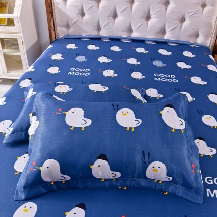 91家纺网 家纺一手货源 找家纺 甜之梦家纺 2025新款印花冰丝单品枕套 萌鸡日记