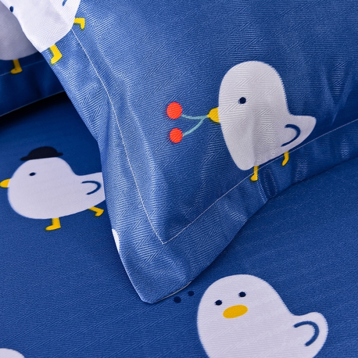 91家纺网 家纺一手货源 找家纺 甜之梦家纺 2025新款印花冰丝单品枕套 萌鸡日记