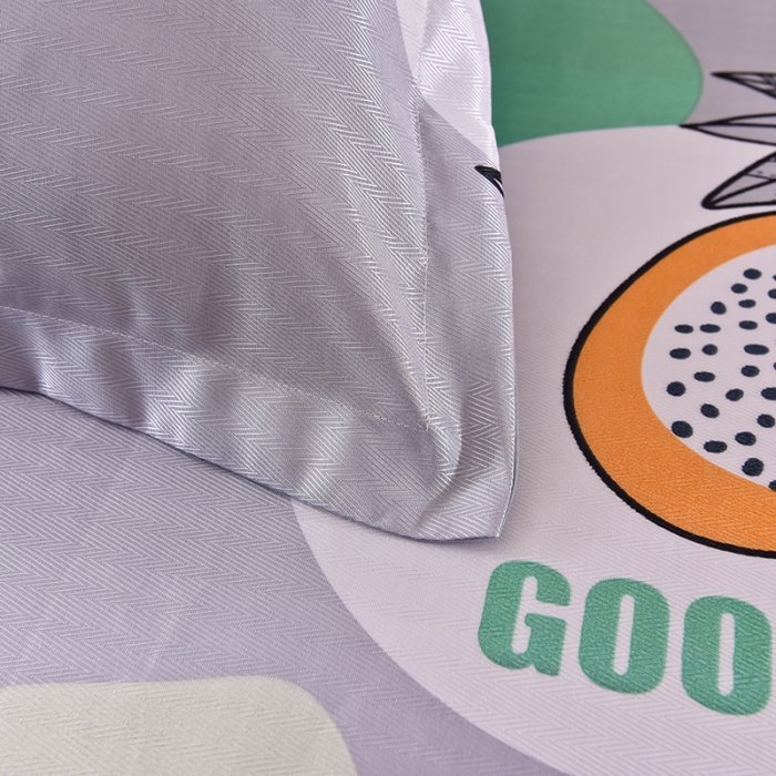 91家纺网 家纺一手货源 找家纺 甜之梦家纺 2025新款印花冰丝单品枕套 夏日柠檬灰