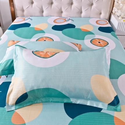 甜之梦家纺 2025新款印花冰丝单品枕套 夏日柠檬绿