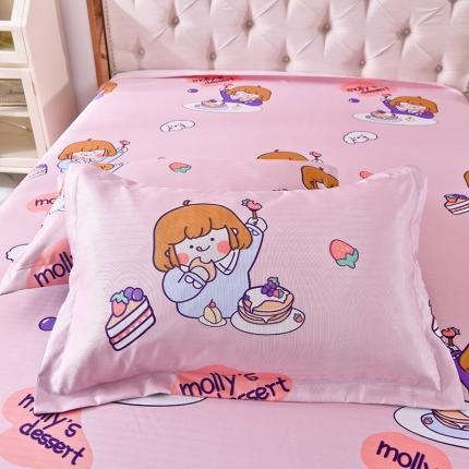 91家纺网 家纺一手货源 找家纺 甜之梦家纺 2025新款印花冰丝单品枕套 小明同学粉