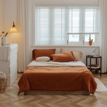 91家纺网 家纺一手货源 找家纺 （总）寐眠 2021新款纯色条纹针织棉夏被